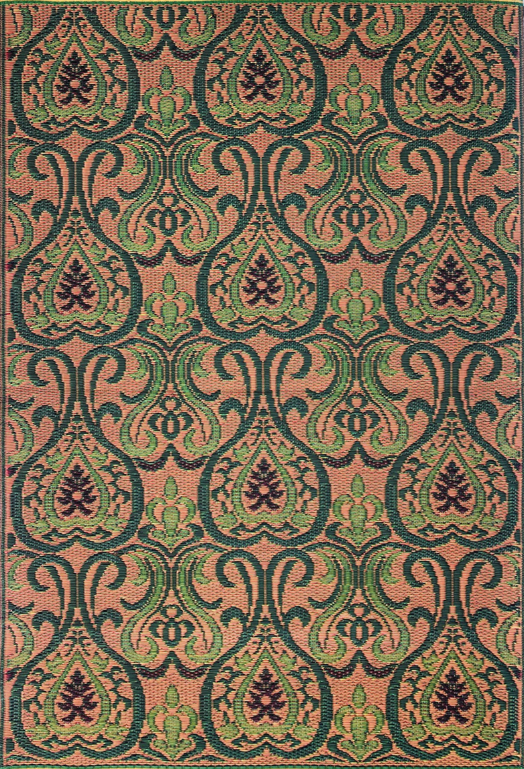 Mad Mats Traditional Outdoor Rug, Reversible Plastic Mat (5' X 8', Oasis - Medium Green)