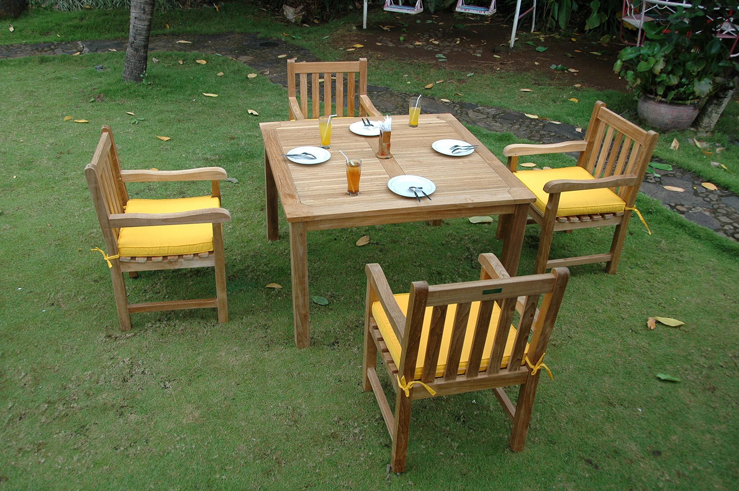 Anderson Teak Classic 5 Piece Patio Dining Set - Thumbnail 2