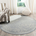 SAFAVIEH Adirondack Collection 8 Round Slate / Ivory ADR109T Oriental Distressed Non-Shedding Living Room Bedroom Area Rug