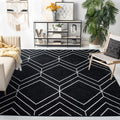SAFAVIEH Adirondack Collection Area Rug - 10 x 14, Black & Ivory, Modern Geometric Design, Non-Shedding & Easy Care, Ideal for