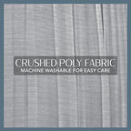 Elrene Home Fashions Jolie Crushed Semi-Sheer Window Curtain, Adjustable Tie-Top Single Panel, 52'' X 84'' (1 Panel), Soft Blue