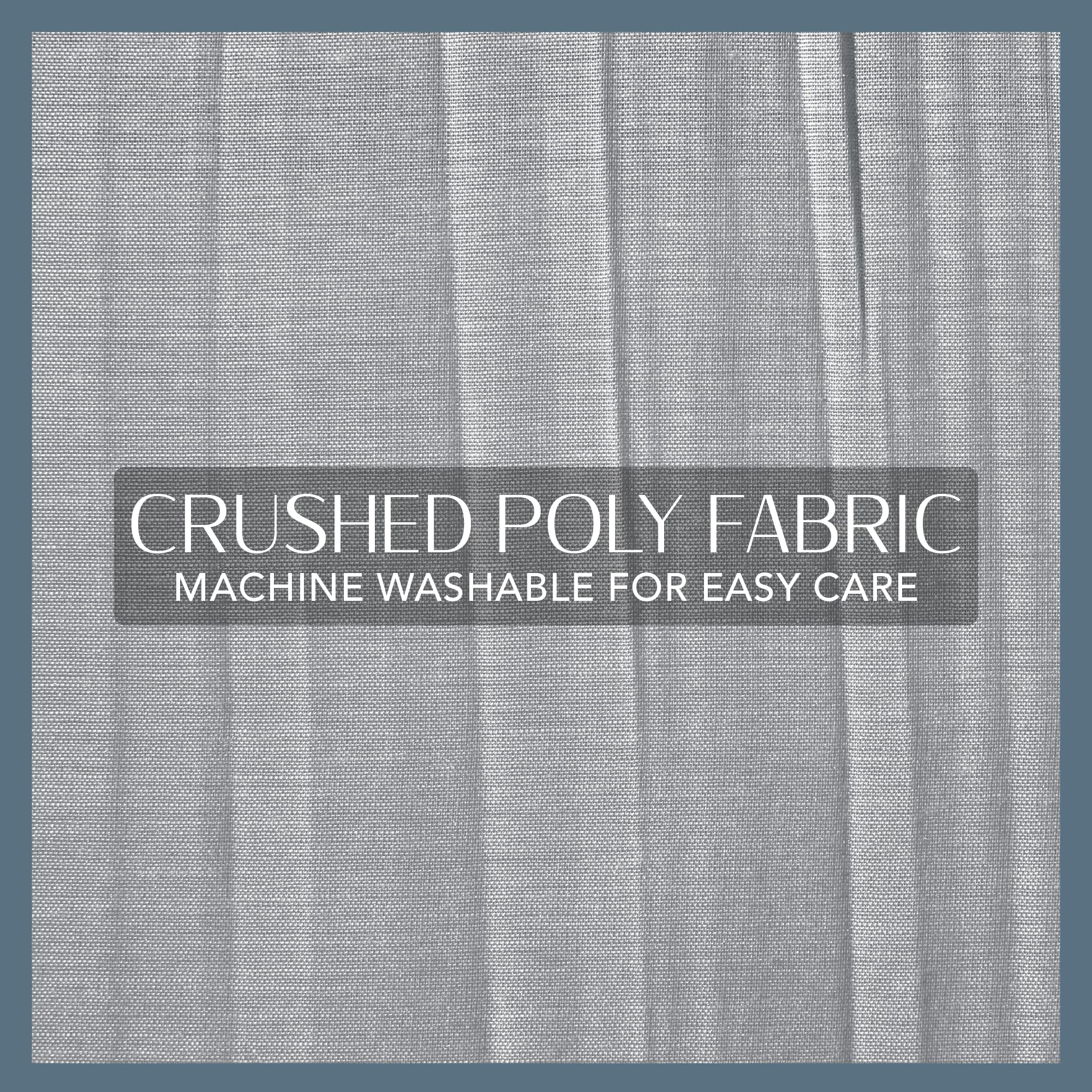 Elrene Home Fashions Jolie Crushed Semi-Sheer Window Curtain, Adjustable Tie-Top Single Panel, 52'' X 84'' (1 Panel), Soft Blue
