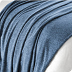 Bare Home Polar Fleece Blanket - Twin/Twin Xl Blanket - Heathered Dark Blue - Warm & Cozy - Premium Fleece - Blanket For Bed, Ca