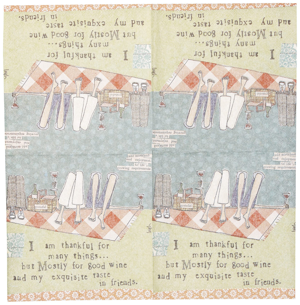 Ideal Home Range Curly Girl 3-Ply Paper Napkins, 5'' X 5'', Multicolor