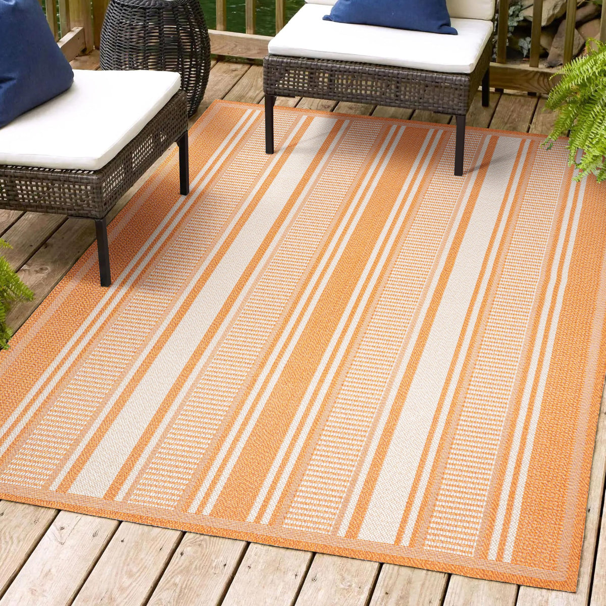 Jonathan Y Smb202C-8 Haynes Modern Double Stripe Indoor Outdoor Farmhouse Transitional Area Rug,High Traffic,Kitchen,Living Room