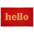 Calloway Mills 100282436Rnb Block Hello Doormat, 24' X 36', Red/Natural