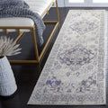 SAFAVIEH Monaco Collection 22 x 8 IvoryGrey MNC243B Boho Chic Medallion Distressed Non-Shedding Living Room Bedroom Runner Rug