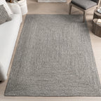 nuLOOM Wynn Braided Indoor/Outdoor Runner Rug, 2' 6'' x 10', Light Grey/Salt and Pepper