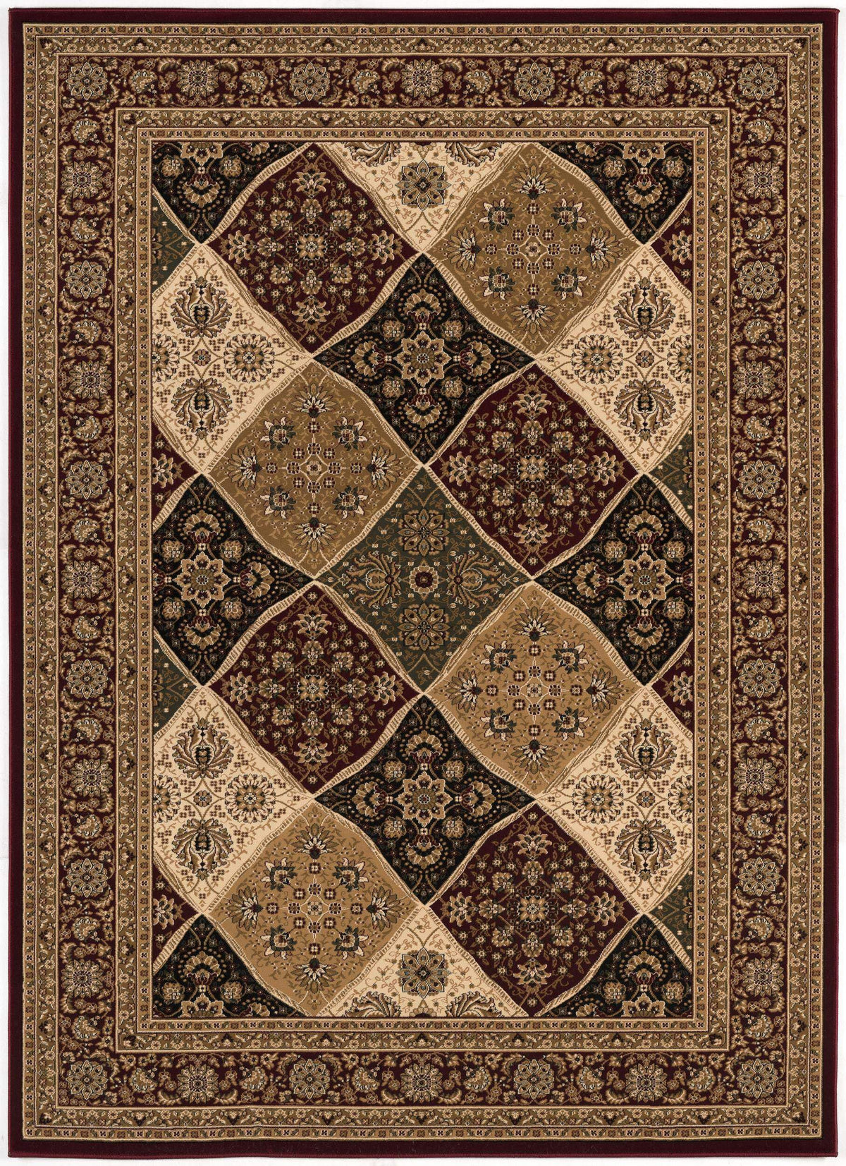 HomeRoots 528822 10 x 13 ft. Red Oriental Washable Non Skid Area Rug