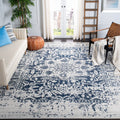 SAFAVIEH Madison Collection Accent Rug - 3 x 5, Cream & Navy, Snowflake Medallion Distressed Design, Non-Shedding & Easy Care,
