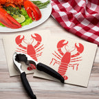 Gmicr  Atifs Swedish Dishcloths 2 Pack Red Lobster Print Reusable Sponges Kitchen Cleaning Cloth Dish Scrubber, Machine Washable