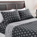 Chanasya Premium Small Damask Printed Victorian Patterned King Bed Sheet Set 4-Piece - 1 Flat 1 Fitted Sheet 2 Pillowcases - Ult