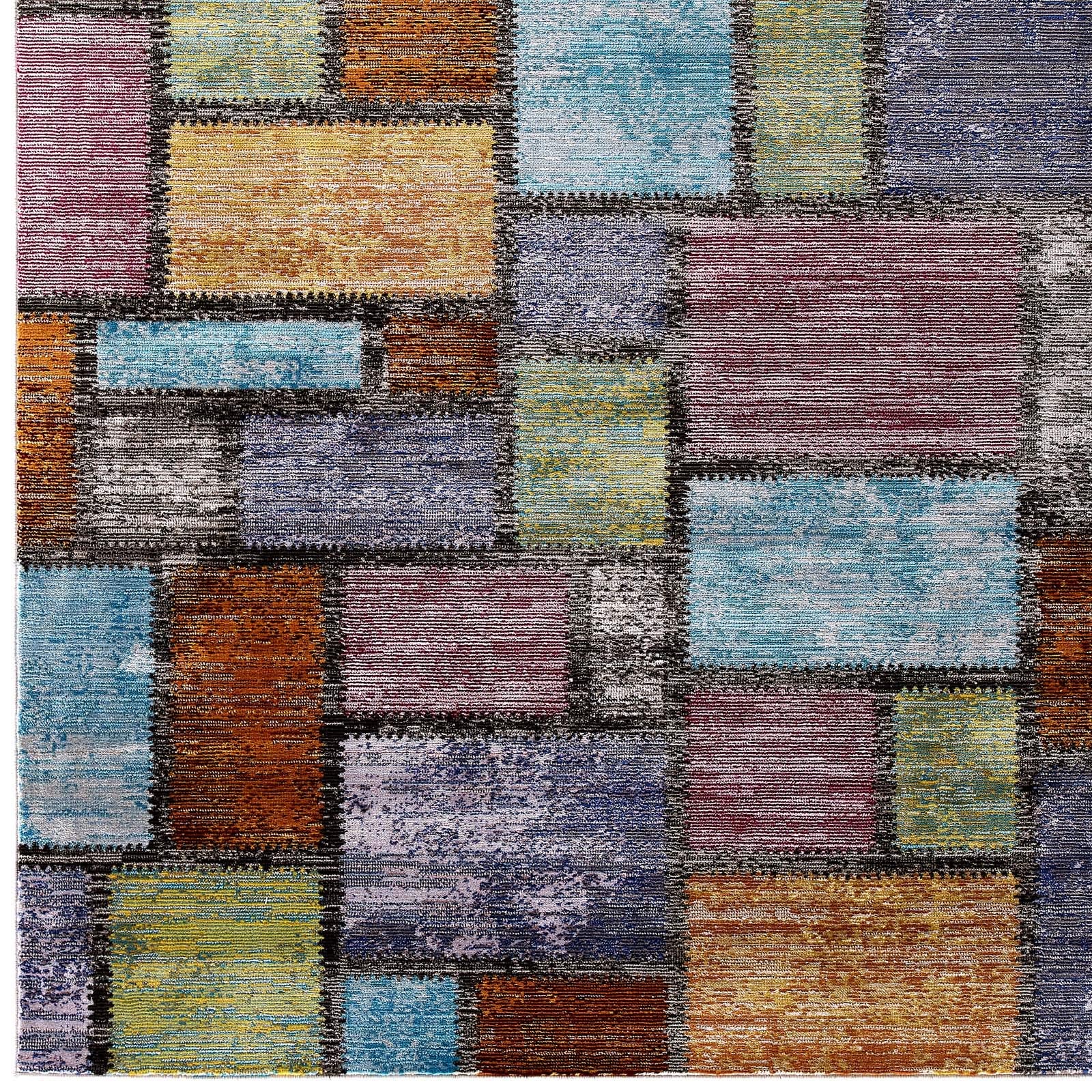 Modway Success Nyssa Abstract Geometric Mosaic Area Rug, 5X8, Multicolored
