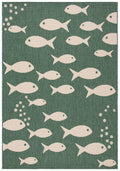 Safavieh Courtyard Collection Accent Rug - 2' X 3'7', Dark Green & Ivory, Border Design, Non-Shedding & Easy Care, Indoor/Outdo