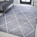 JONATHAN Y SEU102G-8 Cole Minimalist Diamond Trellis Indoor -Area Rug, Geometric, Solid, Diamond, Easy-Cleaning, Bedroom, Dining