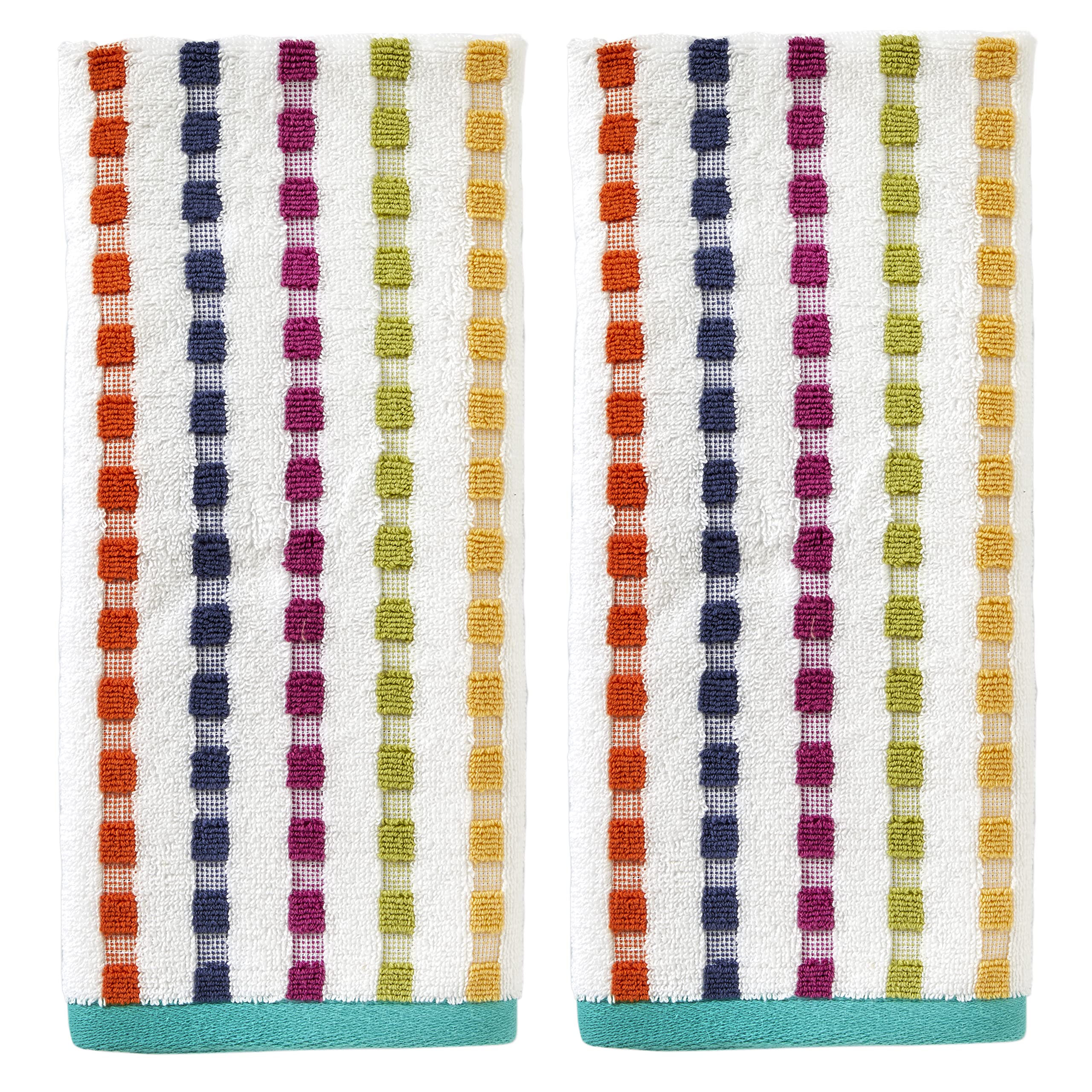 SKL Home by Saturday Knight Ltd. Good Vibes Hand Towel, Multi, Small (2-Pack)
