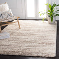 Safavieh Hudson Shag Collection Accent Rug - 3 x 5, Ivory & Beige, Modern Design, Non-Shedding & Easy Care, 2-inch Thick Ideal