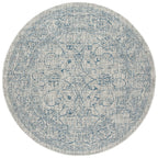 Safavieh Courtyard Collection 5'3' Round Grey/Navy Cy8680 Indoor/ Outdoor Patio Backyard Mudroom Area Rug