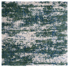 Safavieh Berber Shag Collection Area Rug - 5'3'' Square, Green & Beige, Modern Abstract Design, Non-Shedding & Easy Care, 1.2-In