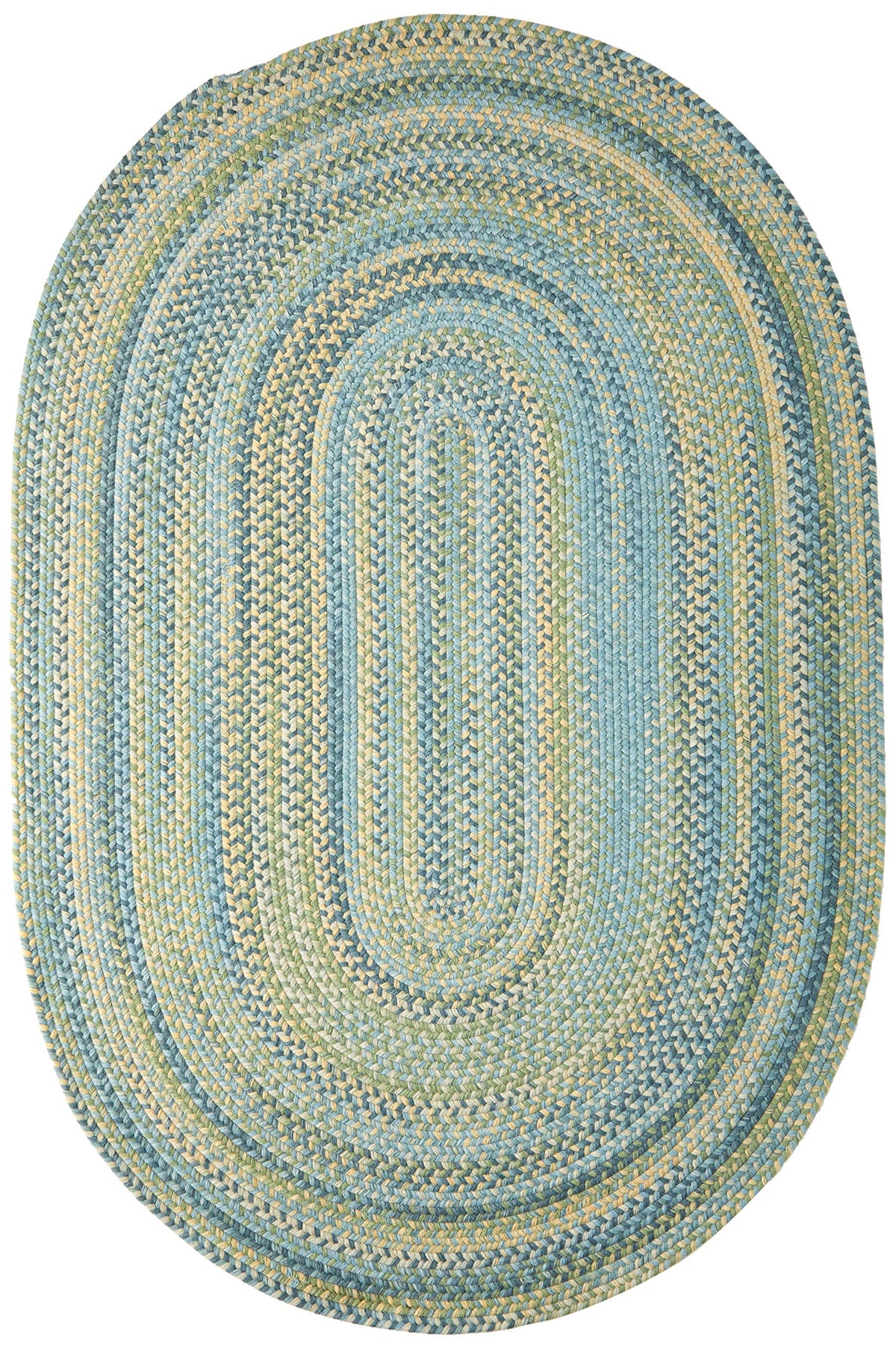 Colonial Mills Rustica Round Braided Rug, 12', Whipple Blue