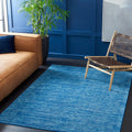 SAFAVIEH Vision Collection Area Rug - 5 Square, Blue, Modern Ombre Tonal Chic Design, Non-Shedding & Easy Care, Ideal for High 