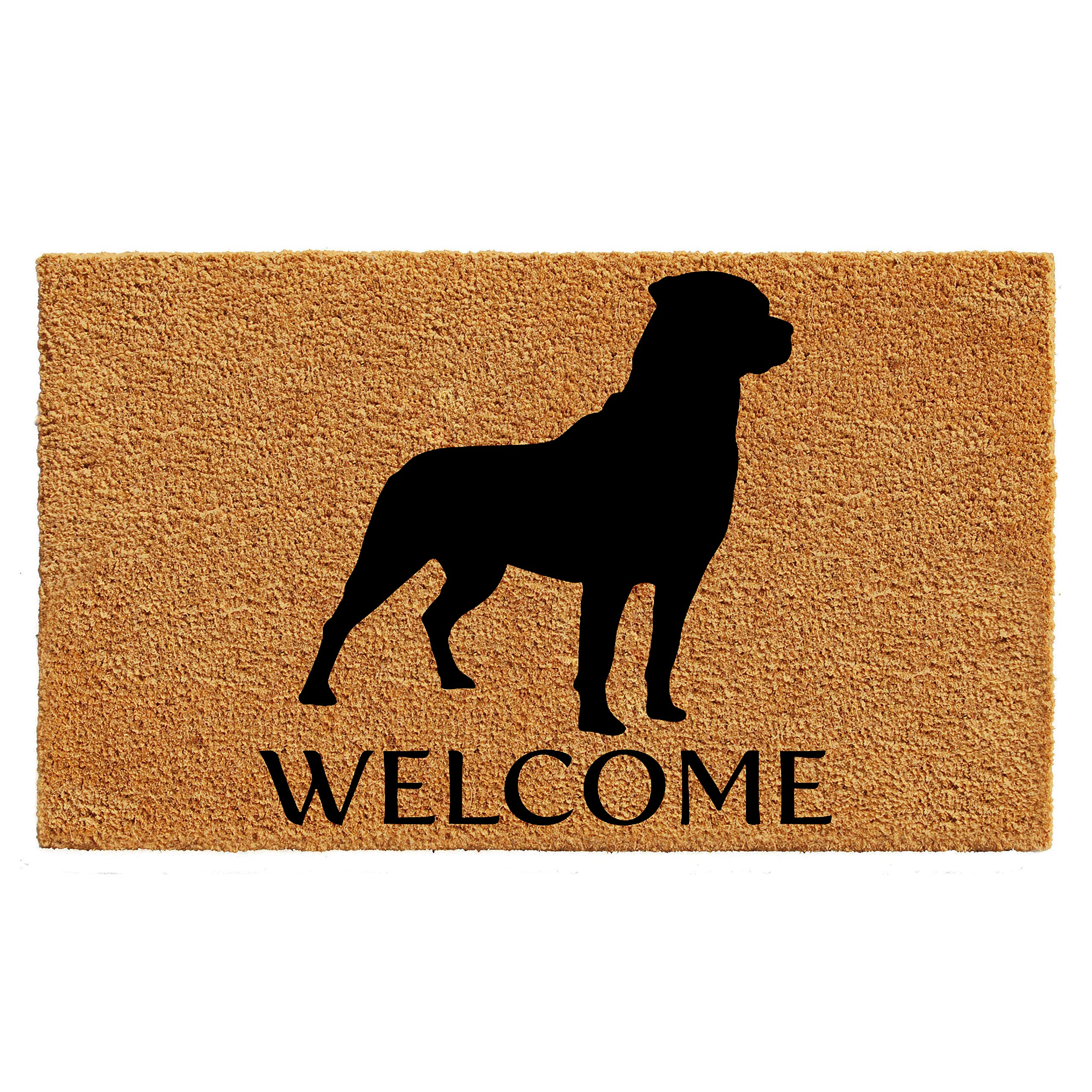 Calloway Mills Az105562436 Rottweiler Doormat, 24' X 36', Natural/Black