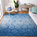 SAFAVIEH Madison Collection 9 x 12 Navy Blue MAD604N Glam Ogee Trellis Distressed Non-Shedding Living Room Bedroom Dining Home