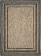 Safavieh Courtyard Collection 8' X 10' Natural / Black Cy8475 Indoor/ Outdoor Patio Backyard Mudroom Area Rug