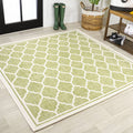 JONATHAN Y SMB109G-5SQ Trebol Moroccan Trellis Textured Weave Indoor Outdoor Area Rug, Modern, Coastal, Casual Easy Cleaning,Bed