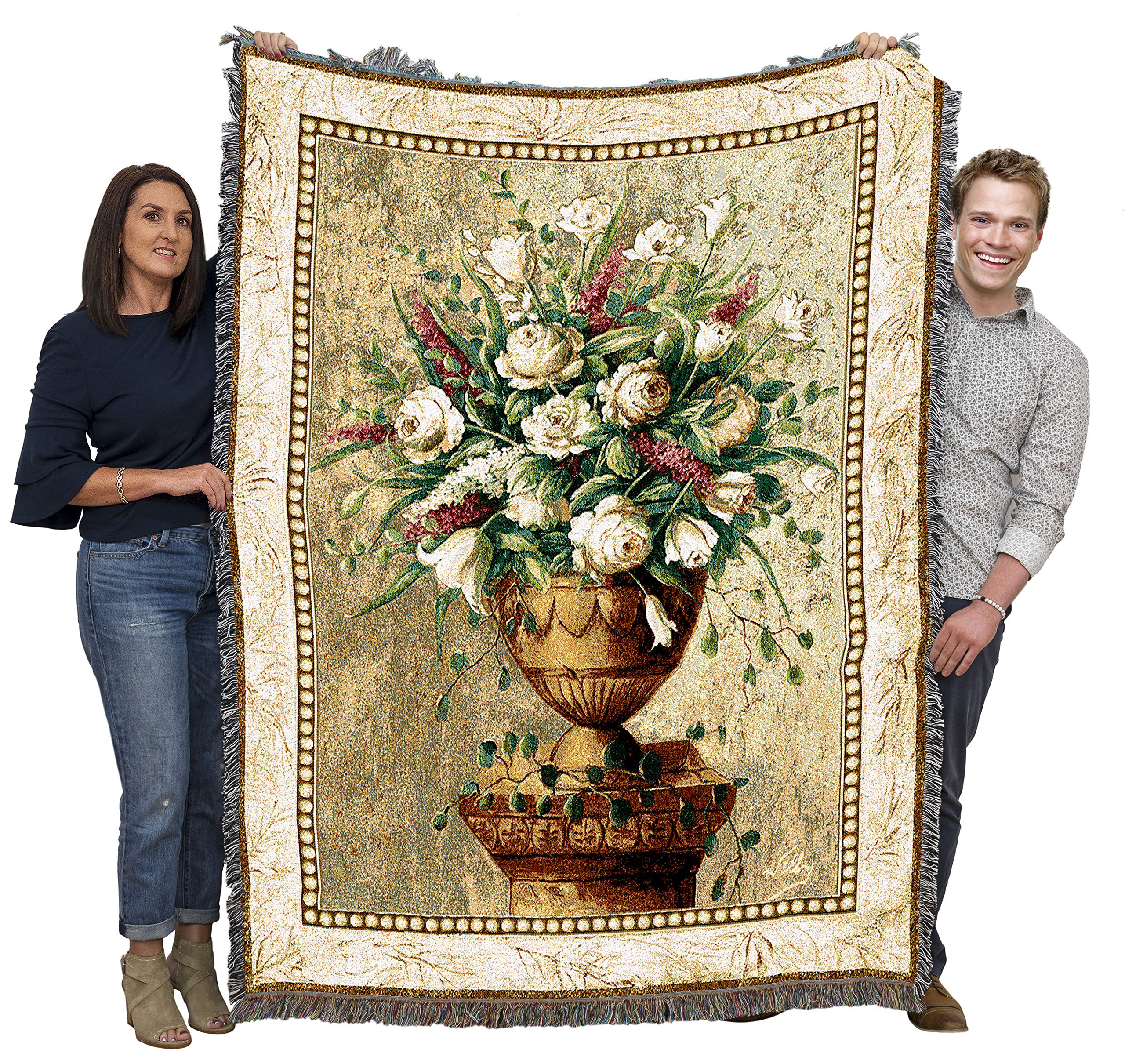 Pure Country Weavers Spring Blossoms Blanket By Welby - Garden Floral Gift Tapestry Throw Woven From Cotton - Made In The Usa (7