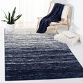 SAFAVIEH Adirondack Collection Area Rug - 4 Square, Navy & Ivory, Modern Ombre Design, Non-Shedding & Easy Care, Ideal for High