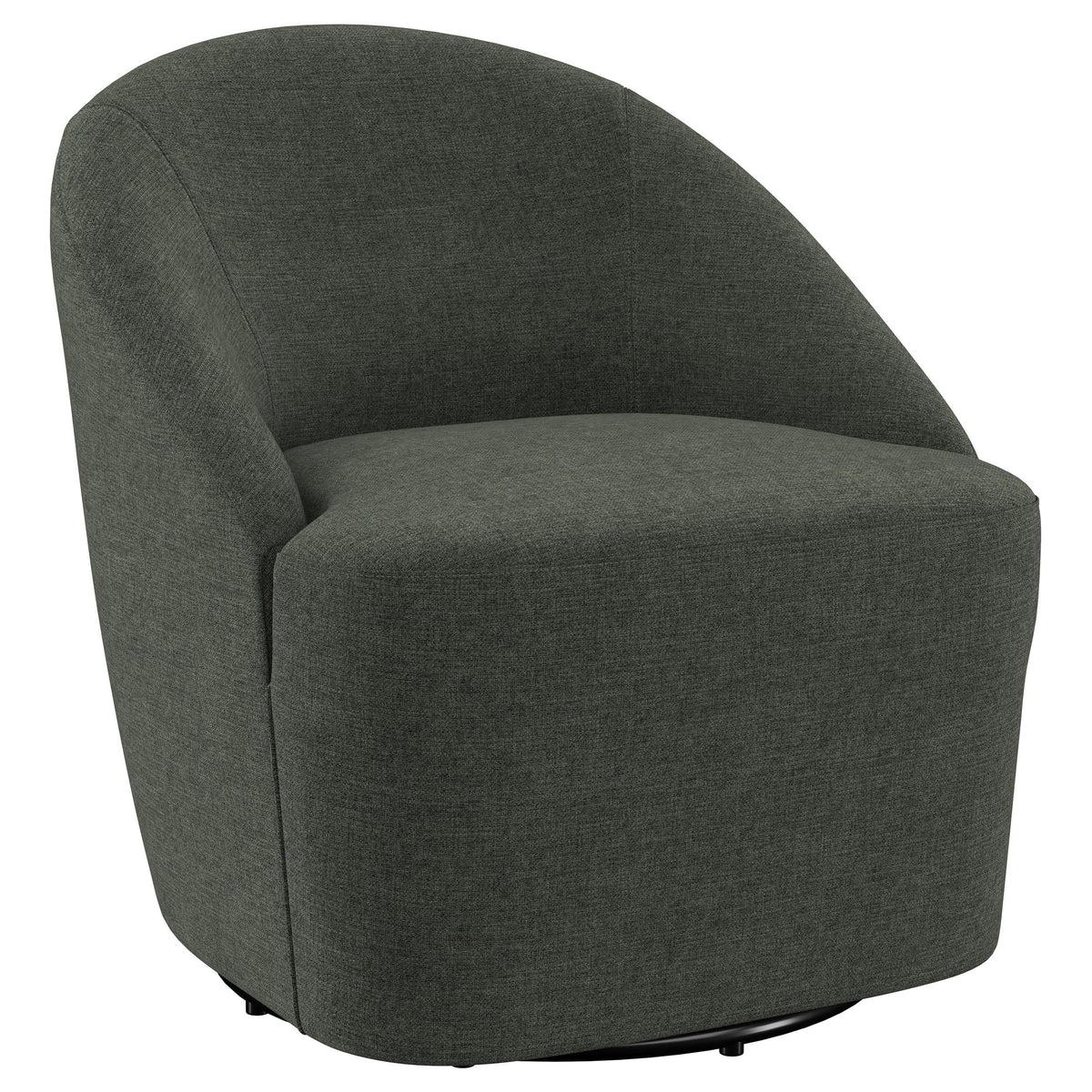 Coaster Home Furnishings Leon Upholstered Barrel Accent Swivel Chair Hunter Green