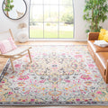 SAFAVIEH Madison Collection Area Rug - 8 x 10, Grey & Gold, Boho Chic Medallion Distressed Design, Non-Shedding & Easy Care, I