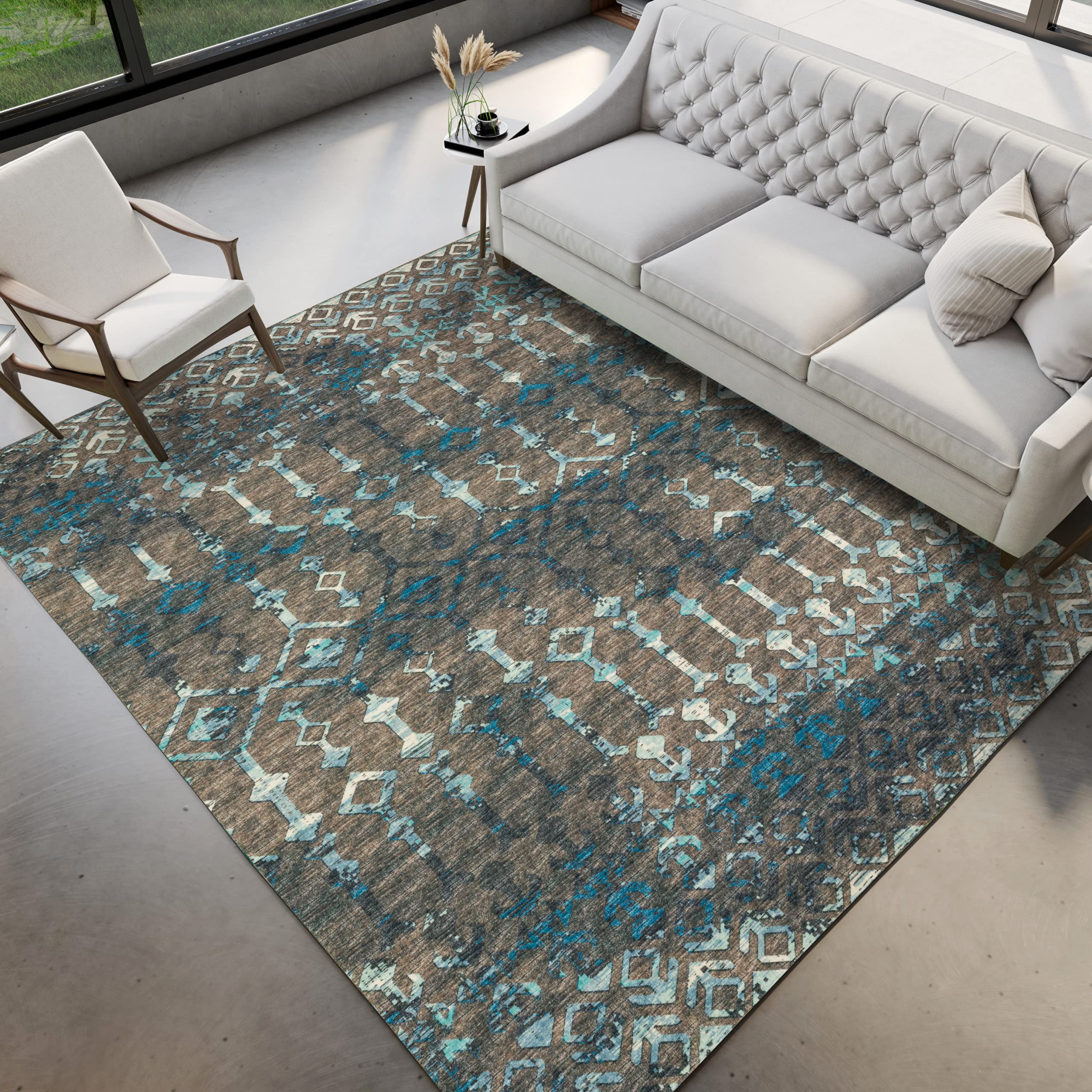 Dalyn Rugs Brisbane Br8 Aztec Trellis Sable 3' X 5'