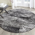 SAFAVIEH Adirondack Collection 3 Round Silver/Black ADR112A Modern Abstract Non-Shedding Living Room Dining Bedroom Foyer Area 