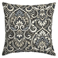 Arden Outdoor Toss Pillow, 16 X 16, Rain-Proof, Fade Resistant 16 X 16, Black Aurora Damask