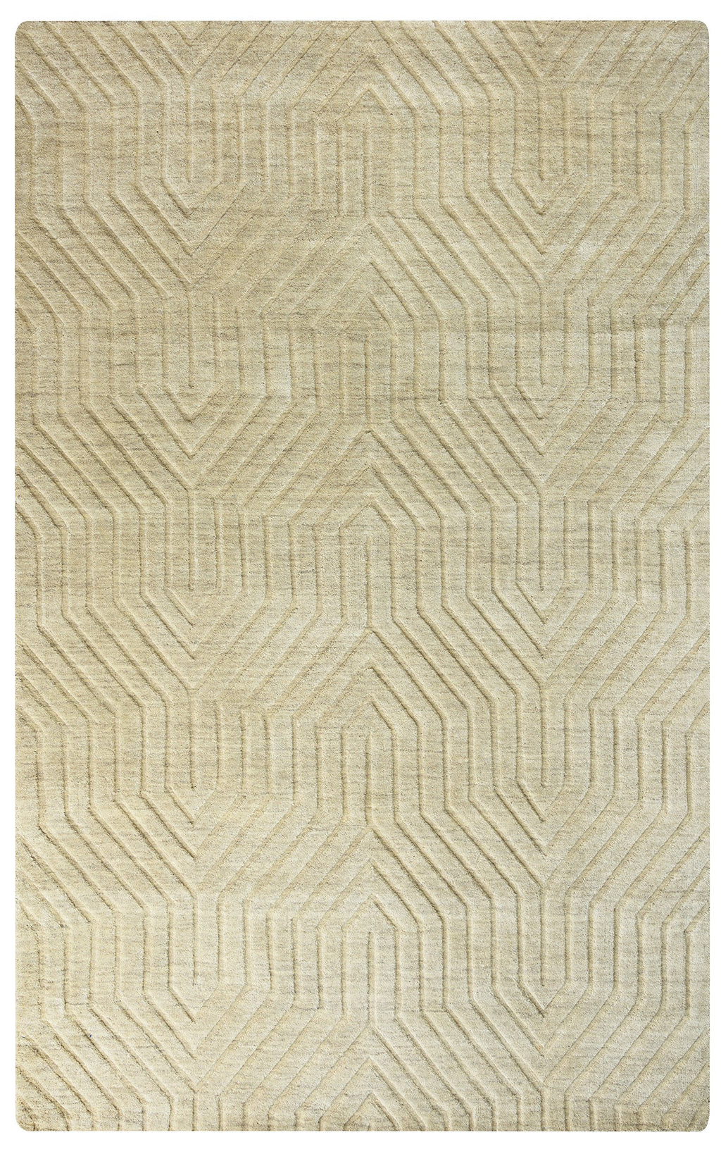 Rizzy Home | Tc8580 | Technique Collection | Wool Area Rug | 2'6" X 8' | Tan Solid