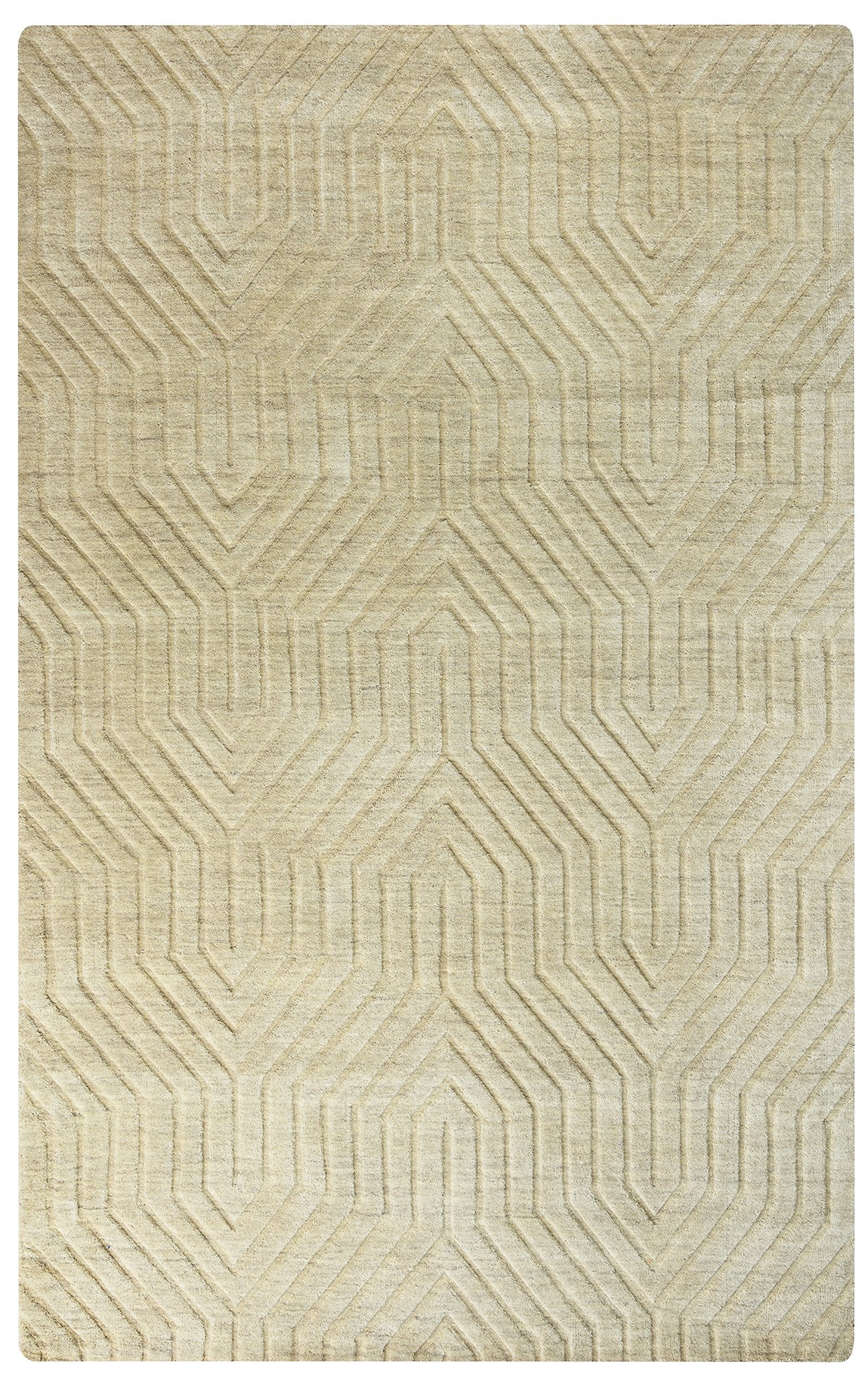 Rizzy Home | Tc8580 | Technique Collection | Wool Area Rug | 2'6" X 8' | Tan Solid
