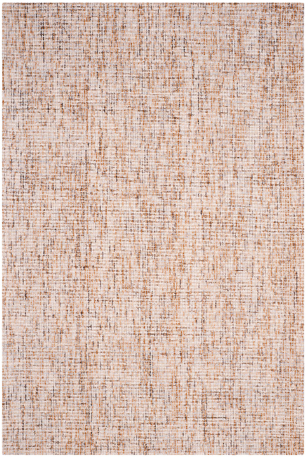 Safavieh Abstract Collection Area Rug - 8' X 10', Beige & Rust, Handmade Wool, Ideal For High Traffic Areas In Living Room, Bedr