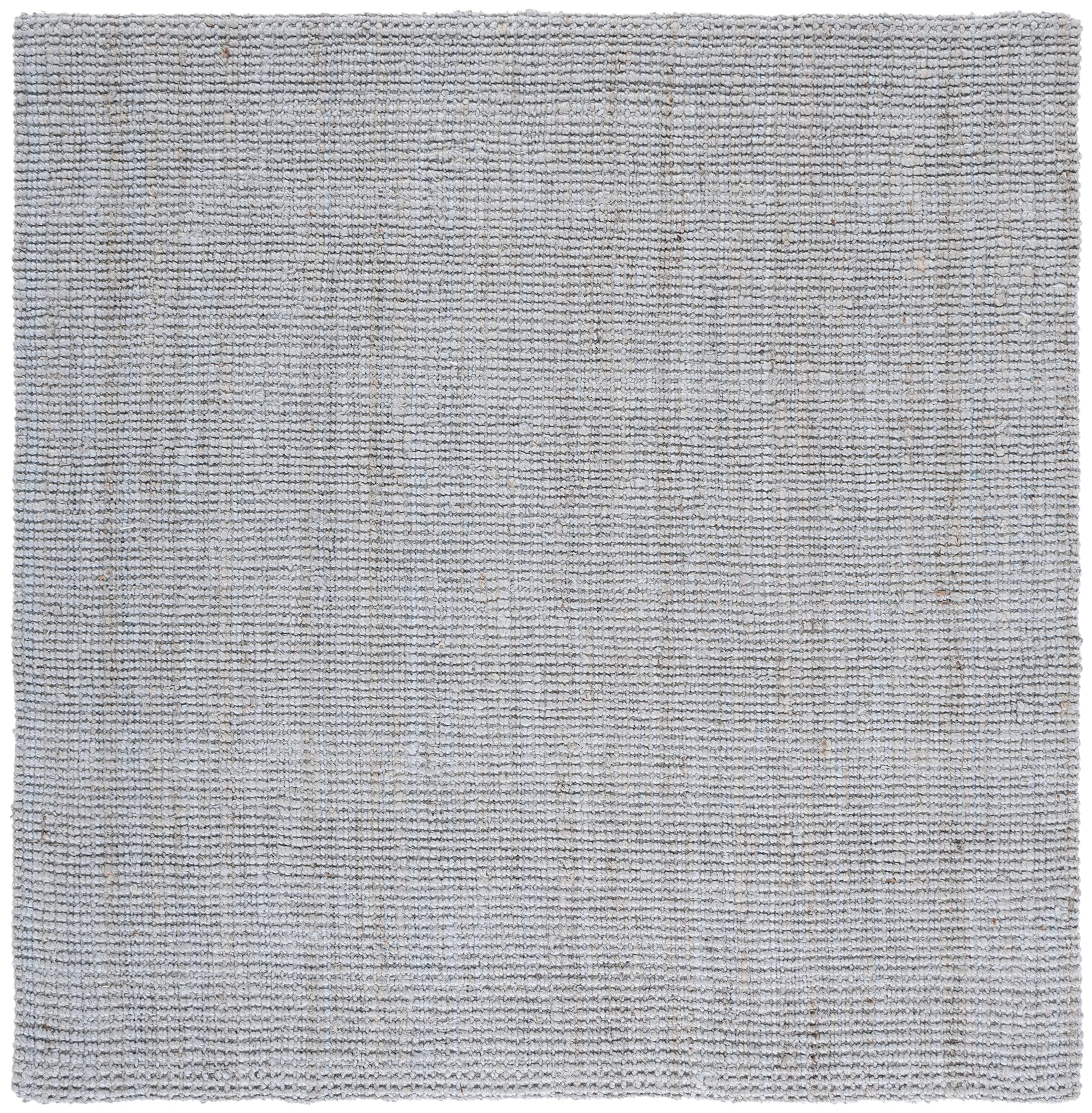Safavieh Natural Fiber Collection Area Rug - 7' Square, Light Grey, Handmade Farmhouse Jute, Ideal For High Traffic Areas In Liv