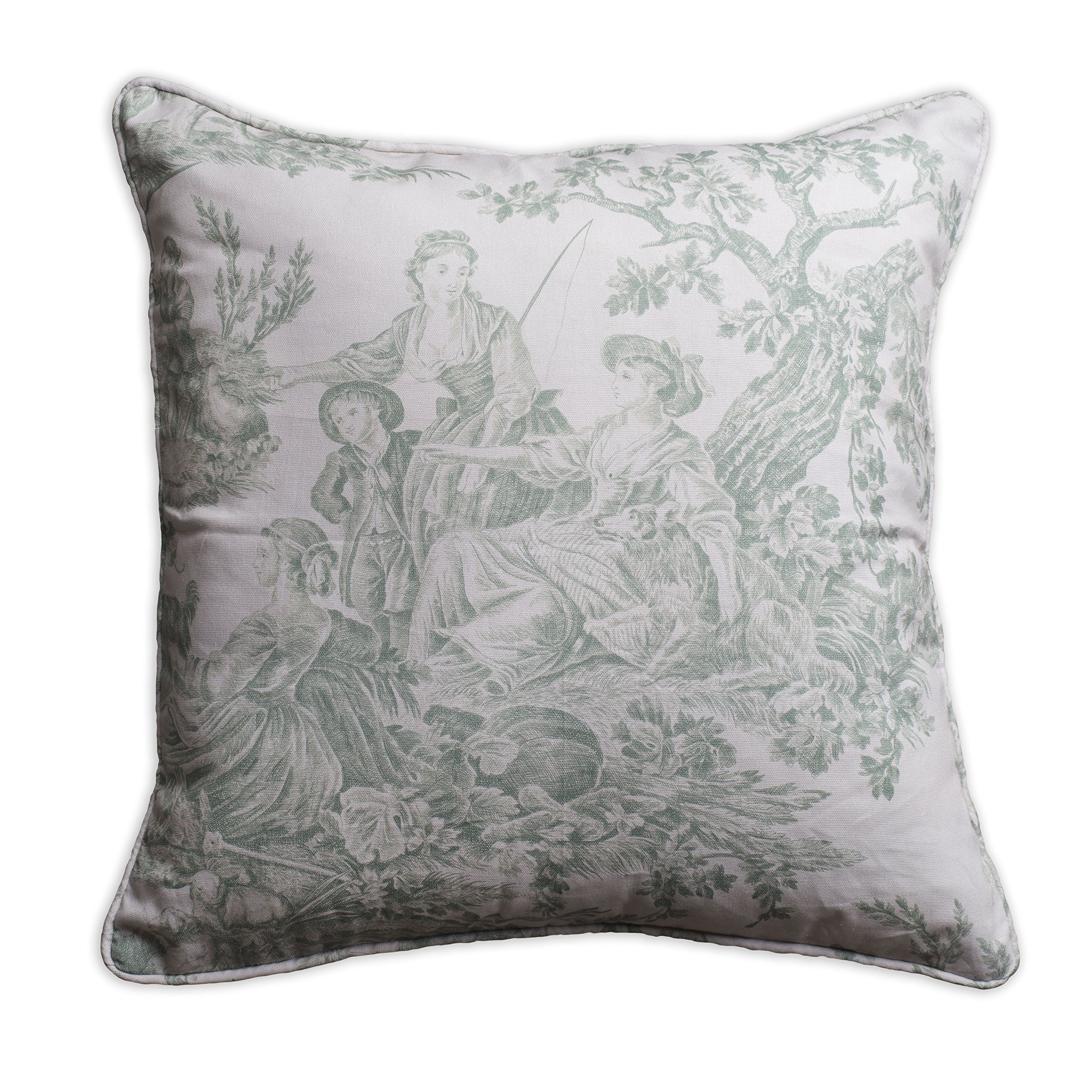 Maison D' Hermine Decorative Cushion Cover 100% Cotton Throw Toile Washable Pillow Cover With Invisible Zipper For Sofa, Couch,