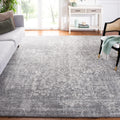 SAFAVIEH Evoke Collection 11 x 15 Silver / Ivory EVK256S Oriental Distressed Non-Shedding Living Room Bedroom Dining Home Offi
