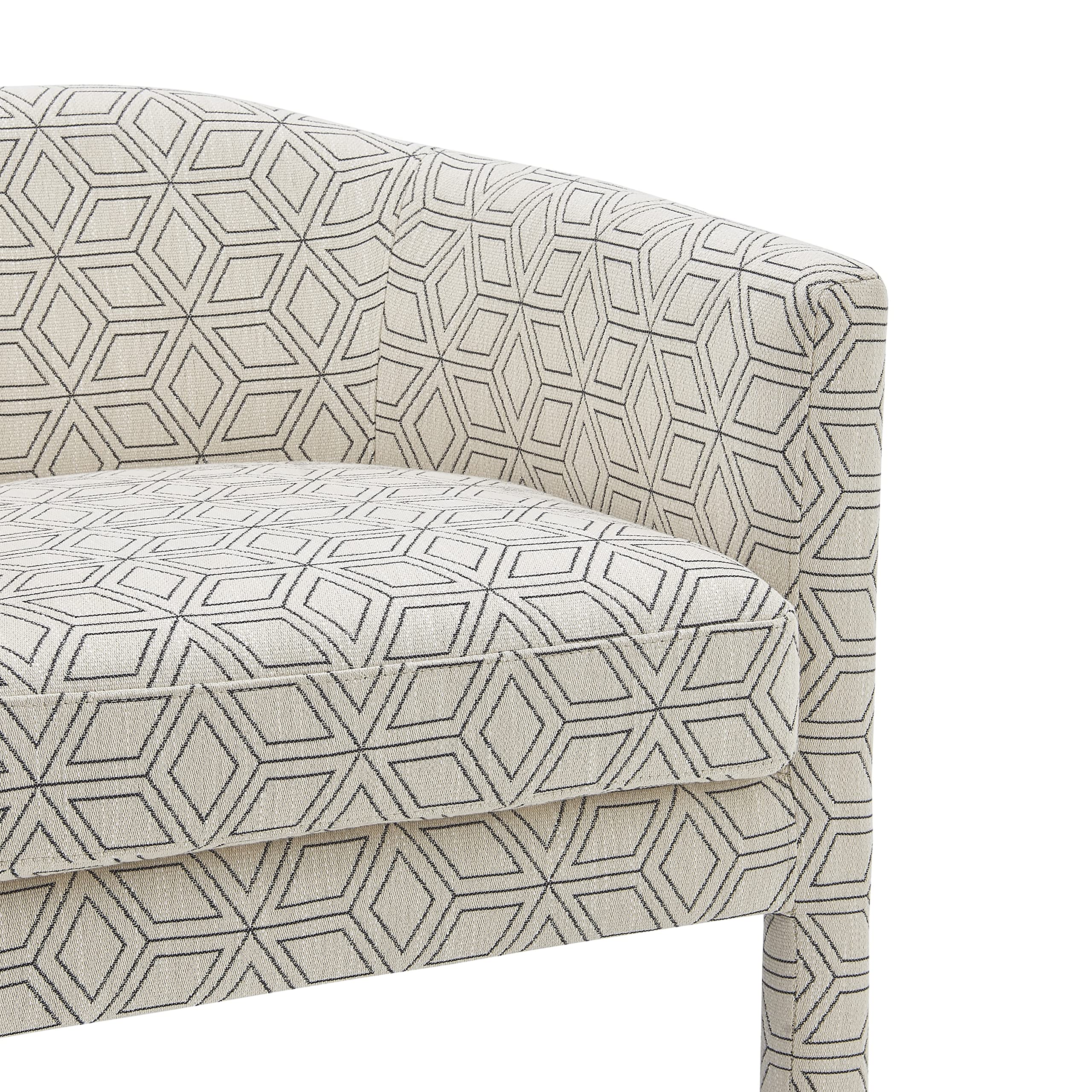 Npd Furniture And More Jennifer Fabric Arm Accent Chair, Geo Diamond