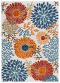Safavieh Cabana Collection Accent Rug - 2' X 4', Creme & Red, Floral Design, Non-Shedding & Easy Care, Indoor/Outdoor & Washable-Ideal For Patio, Backyard, Mudroom (Cbn832A)