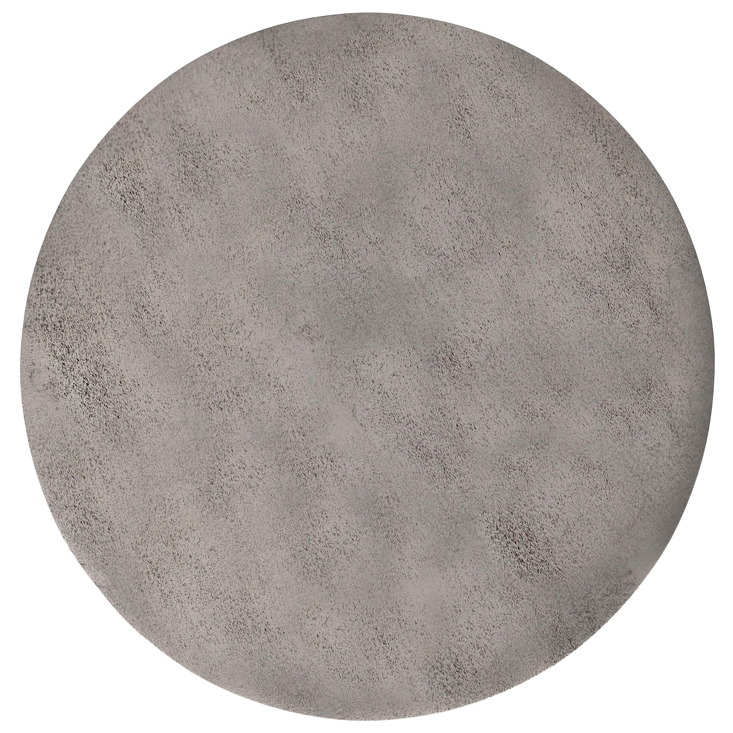 Simplihome Morris Metal Accent Table, 16.5-Inch, Antique Silver, Cast Aluminum, Round Drum Shape, Handcrafted, No Assembly Required, For Living Room