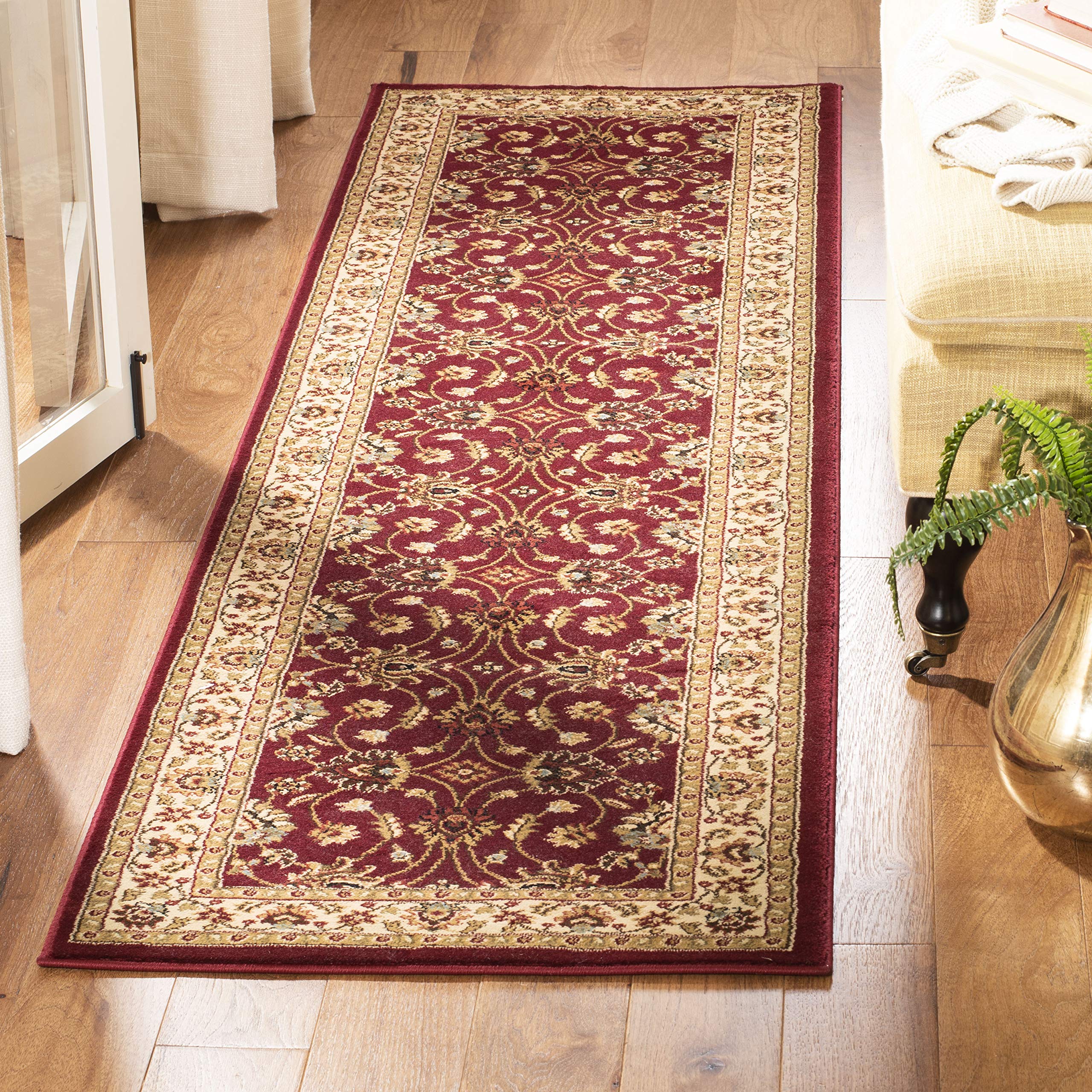 SAFAVIEH Lyndhurst Collection Runner Rug - 23 x 12, Red & Ivory, Traditional Oriental Design, Non-Shedding & Easy Care, Ideal 