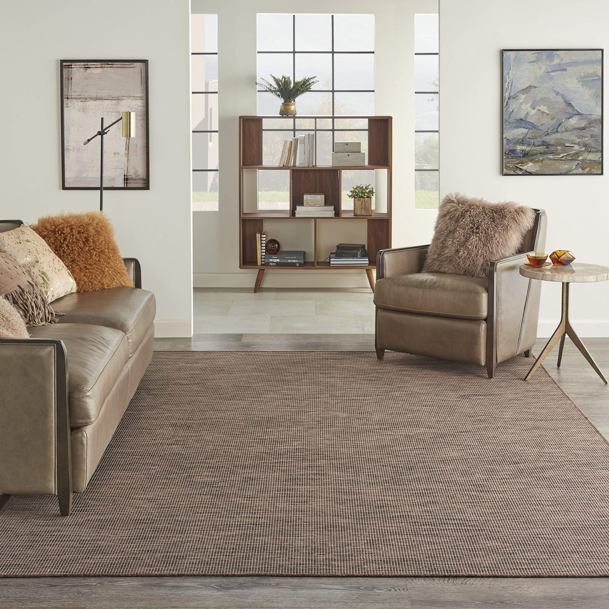 Nourison Positano Indoor-Outdoor Natural 8' X 10' Area Rug, Easy Cleaning, Non Shedding, Bed Room, Living Room, Dining Room, Bac