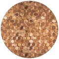 Addison Rugs Laredo Alr31 Brown Washable 8' X 8' Indoor Outdoor Round Rug, Easy Clean, Machine Washable, Non Shedding, Bedroom, Entry, Living Room, Dining Room, Kitchen, Patio Rug