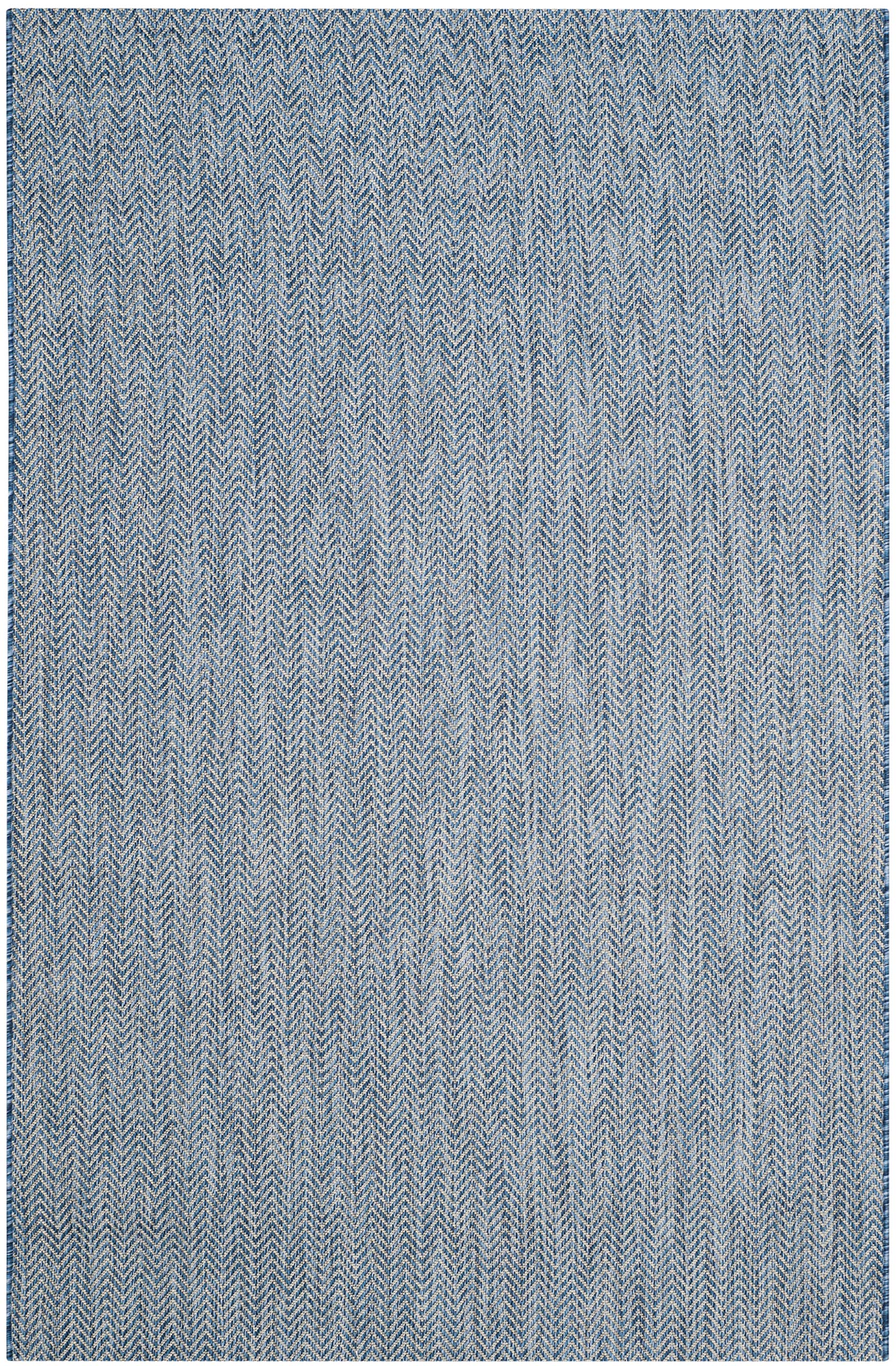 Safavieh Courtyard Collection Area Rug - 5'3'' X 7'7'', Navy & Grey, Non-Shedding & Easy Care, Indoor/Outdoor & Washable-Ideal F