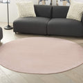Nourison Essentials Indoor/Outdoor Pink 6' X Round Area -Rug, Easy -Cleaning, Non Shedding, Bed Room, Living Room, Dining Room, Backyard, Deck, Patio (6 Round)